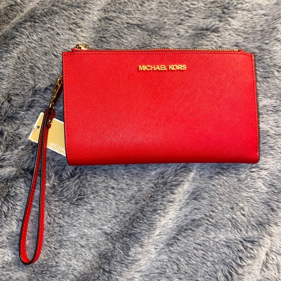 NWT Michael Kors Large Double Zip Wristlet - Picture 1 of 5